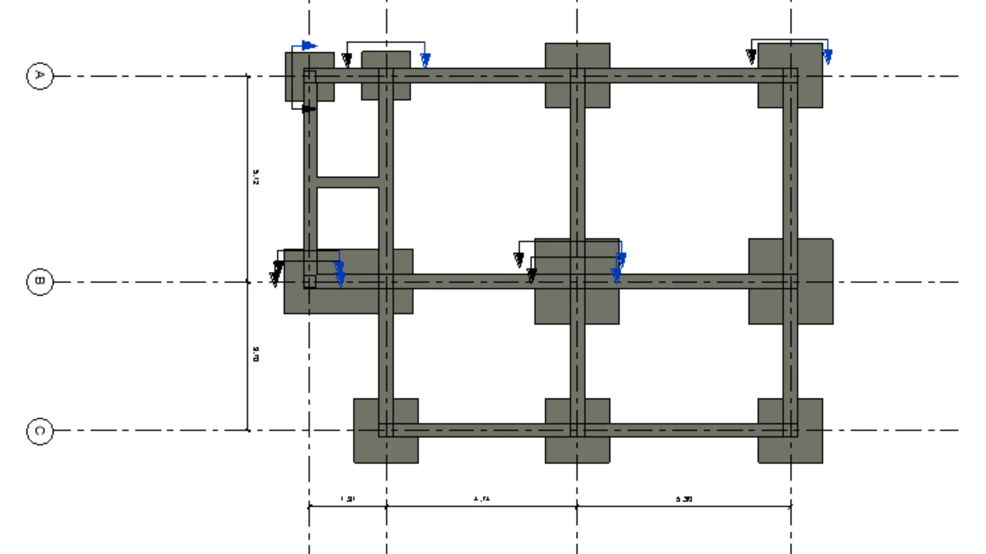 Planta de cimentación de Casa Picacho
