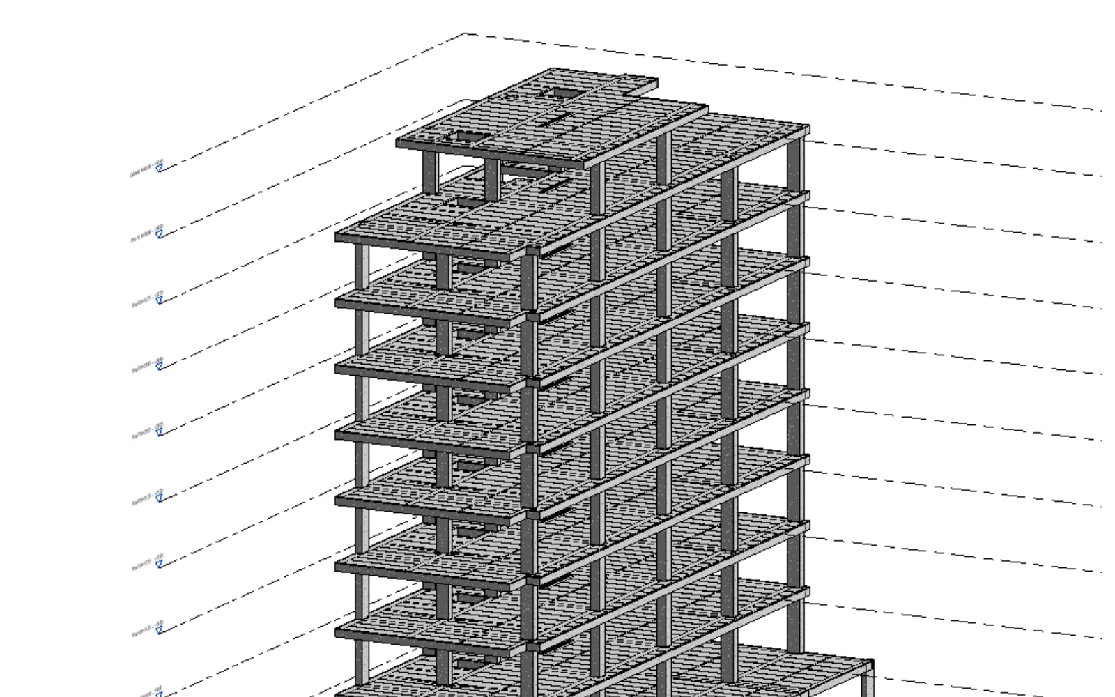 Modelo BIM estructural del Edificio Ébano
