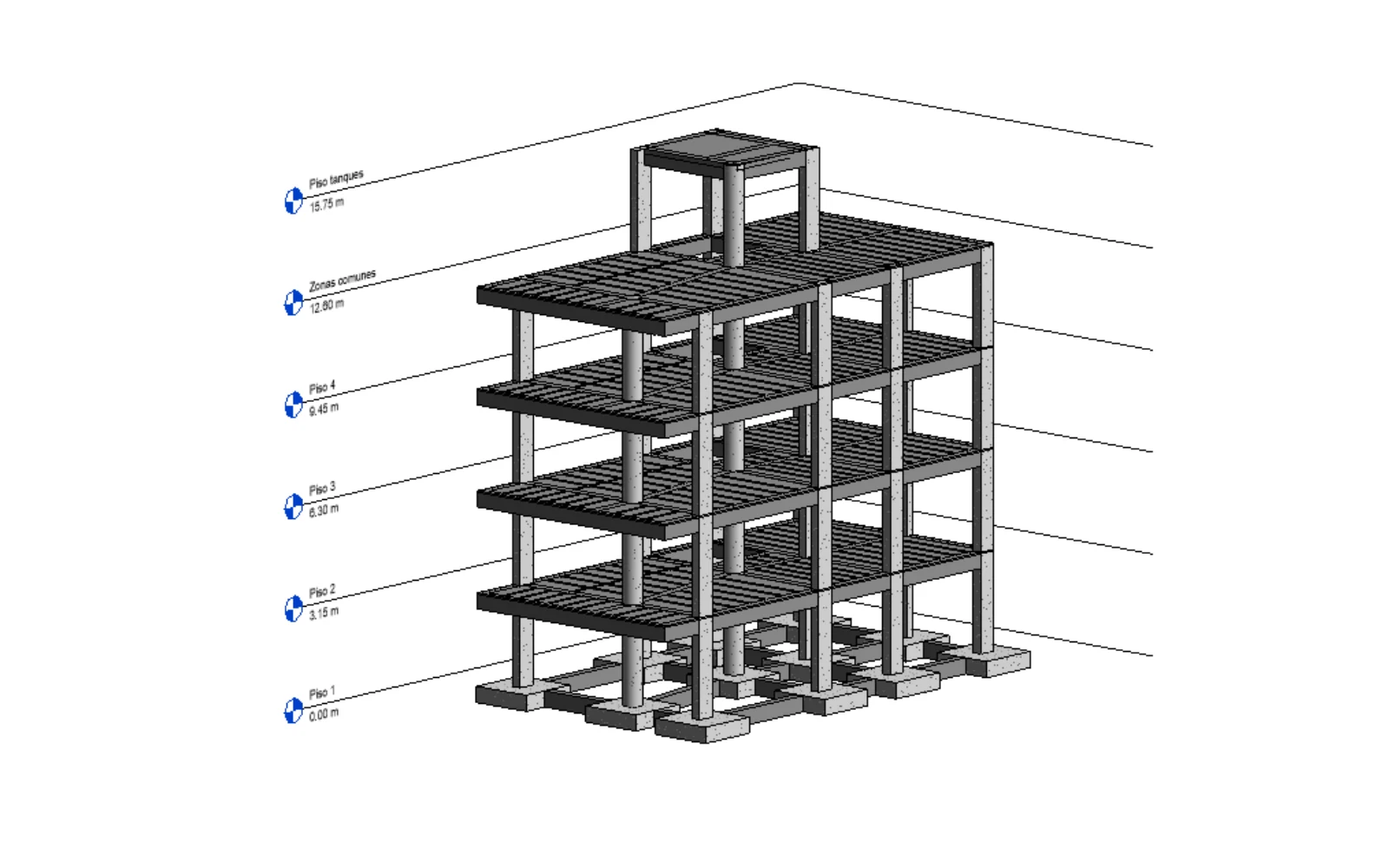 Modelo BIM estructural del Edificio Essenza